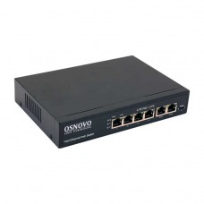Osnovo SW-20600(80W) PoE коммутатор Fast Ethernet на 6 RJ45 портов