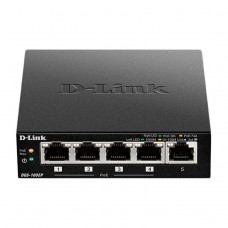 D-Link DGS-1005P/A1A Неуправляемый коммутатор 5х 10/100/1000Base-T, 4 PoE 802.3af/802.3at, PoE‑бюджет 60Вт