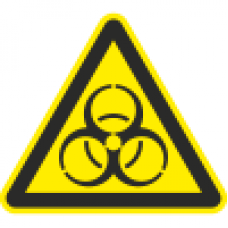 Знак W16 Биологическая опасность (Пленка 200х200 мм)
