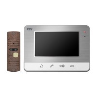 CTV-DP401 (серебро) Комплект видеодомофона