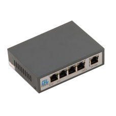 GIGALINK GL-SW-F001-04P Коммутатор  неупр, 4 PoE (802.3af/at) 100Мбит/с, 1 Uplink 100Мбит/с, 60Вт