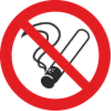 Знак P01 Запрещается курить (Пленка 150х150 мм)
