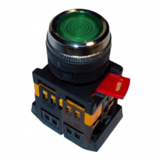 IEK АВLFS-22 Кнопка зеленый d22мм с подсветкой/неон 240В 1з+1р
