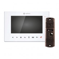 Optimus VMH-7.1 (w)+ DSH-E1080 (медь) Комплект видеодомофона Optimus