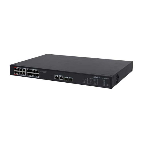 Dahua DH-PFS3220-16GT-190 16-портовый неуправляемый гигабитный коммутатор с PoE Dahua DH-PFS3220-16GT-190 16-портовый неуправляемый гигабитный коммутатор с PoE